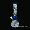 new design ice catcher with color beaker base sandblasted serface glass water pipe for smoking Gass bong